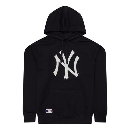 The Male model is wearing New York Yankees MLB Regular Navy Pullover Hoodie 1