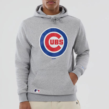 The Male model is wearing Chicago Cubs MLB Grey Pullover Hoodie 6