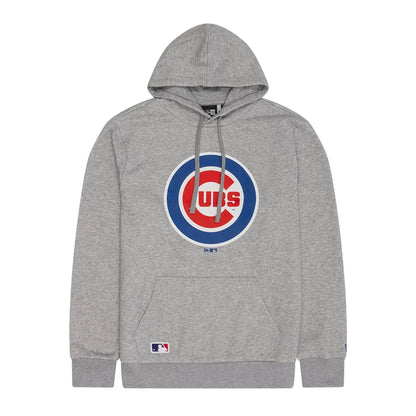 The Male model is wearing Chicago Cubs MLB Grey Pullover Hoodie 1