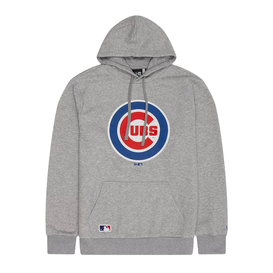The Male model is wearing Chicago Cubs MLB Grey Pullover Hoodie 1