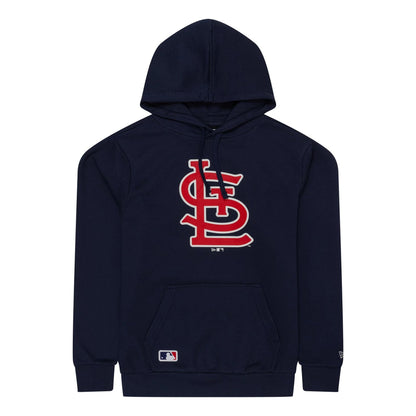 The Male model is wearing St. Louis Cardinals MLB Regular Dark Blue Pullover Hoodie 1