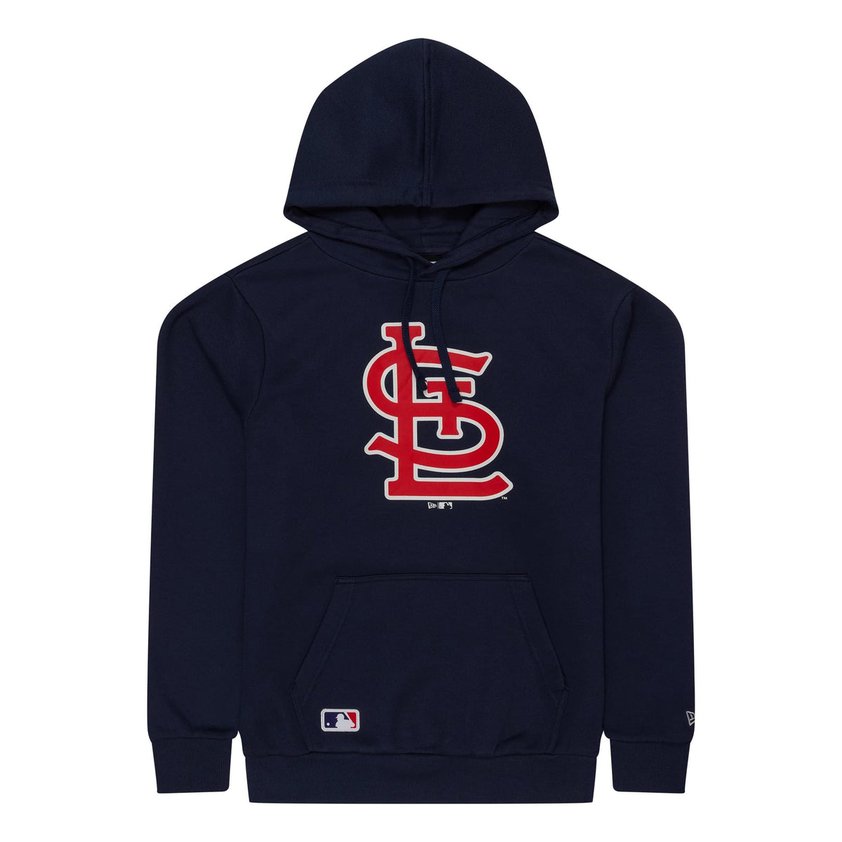 The Male model is wearing St. Louis Cardinals MLB Regular Dark Blue Pullover Hoodie 1