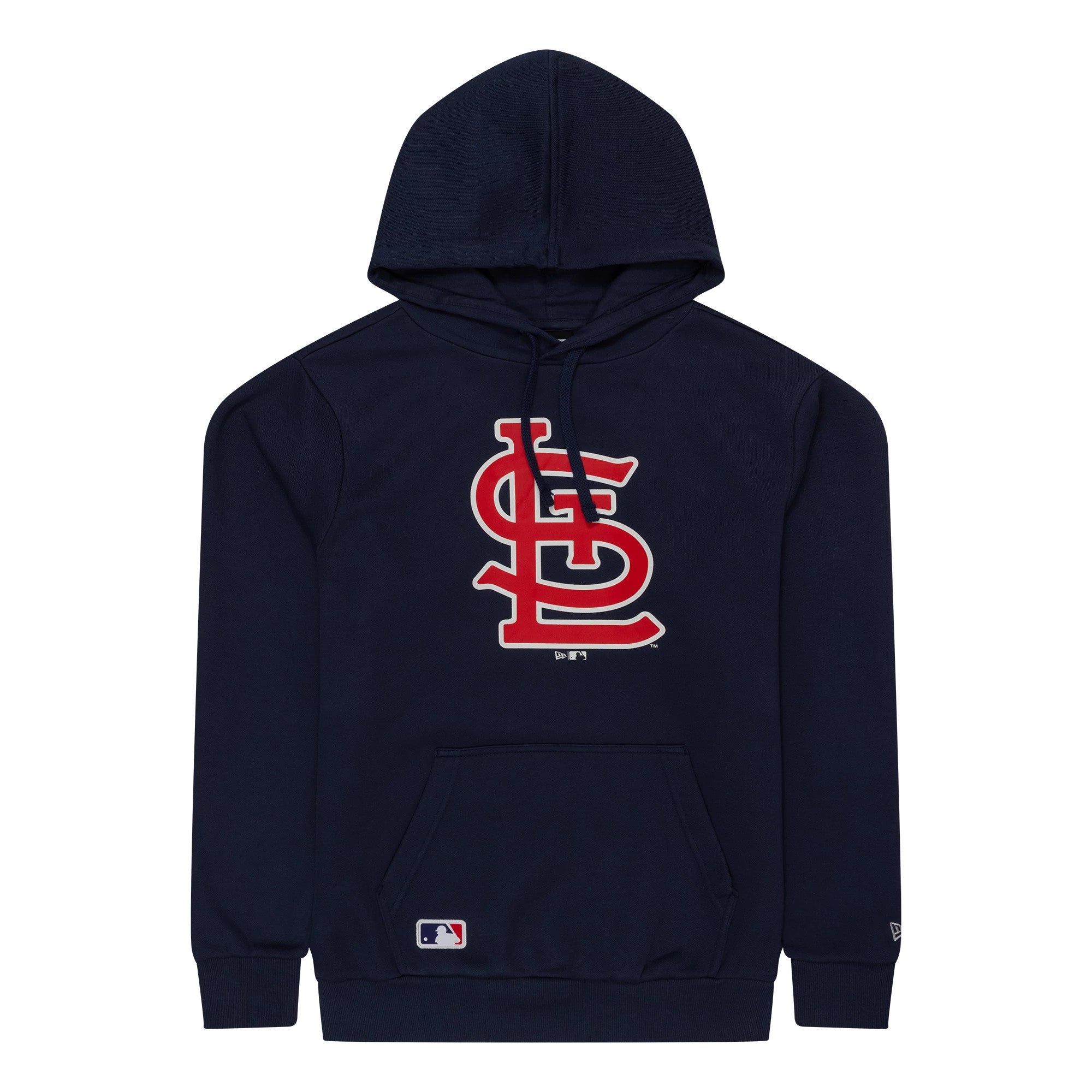 The Male model is wearing St. Louis Cardinals MLB Regular Dark Blue Pullover Hoodie 1