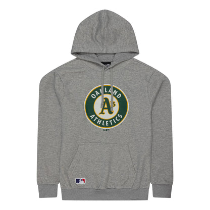 The Male model is wearing Oakland Athletics MLB Regular Grey Pullover Hoodie 1