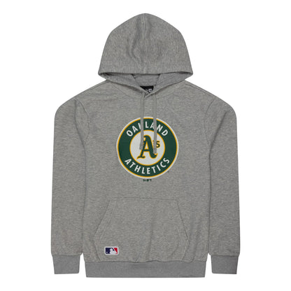 The Male model is wearing Oakland Athletics MLB Regular Grey Pullover Hoodie 1