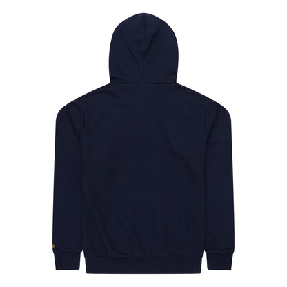 The Male model is wearing Milwaukee Brewers MLB Regular Dark Blue Pullover Hoodie 2