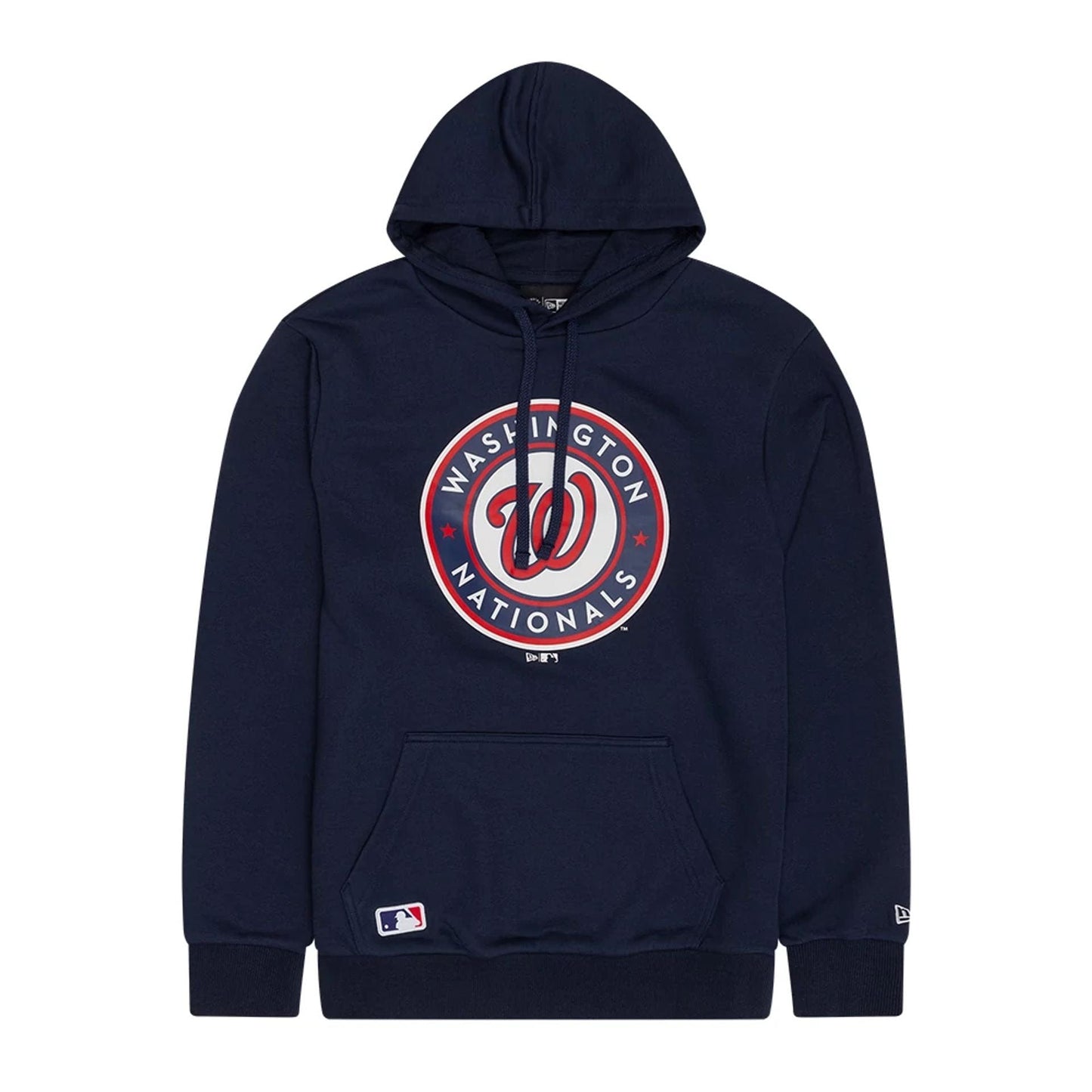 The Male model is wearing Washington Nationals MLB Dark Blue Pullover Hoodie 1