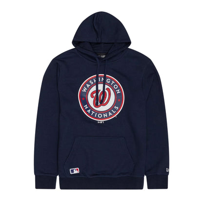 The Male model is wearing Washington Nationals MLB Dark Blue Pullover Hoodie 1