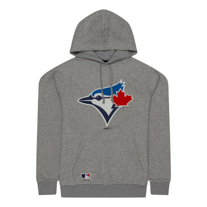The Male model is wearing Toronto Blue Jays MLB Regular Grey Pullover Hoodie 1