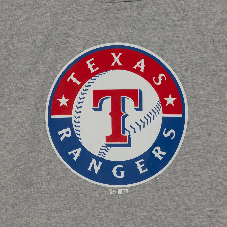 The Male model is wearing Texas Rangers MLB Regular Grey Pullover Hoodie 3