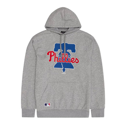 The Male model is wearing Philadelphia Phillies MLB Grey Pullover Hoodie 1