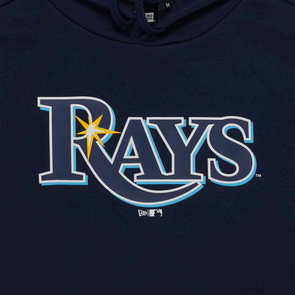 The Male model is wearing Tampa Bay Rays MLB Regular Dark Blue Pullover Hoodie 3