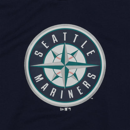 The Male model is wearing Seattle Mariners MLB Regular Dark Blue Pullover Hoodie 3