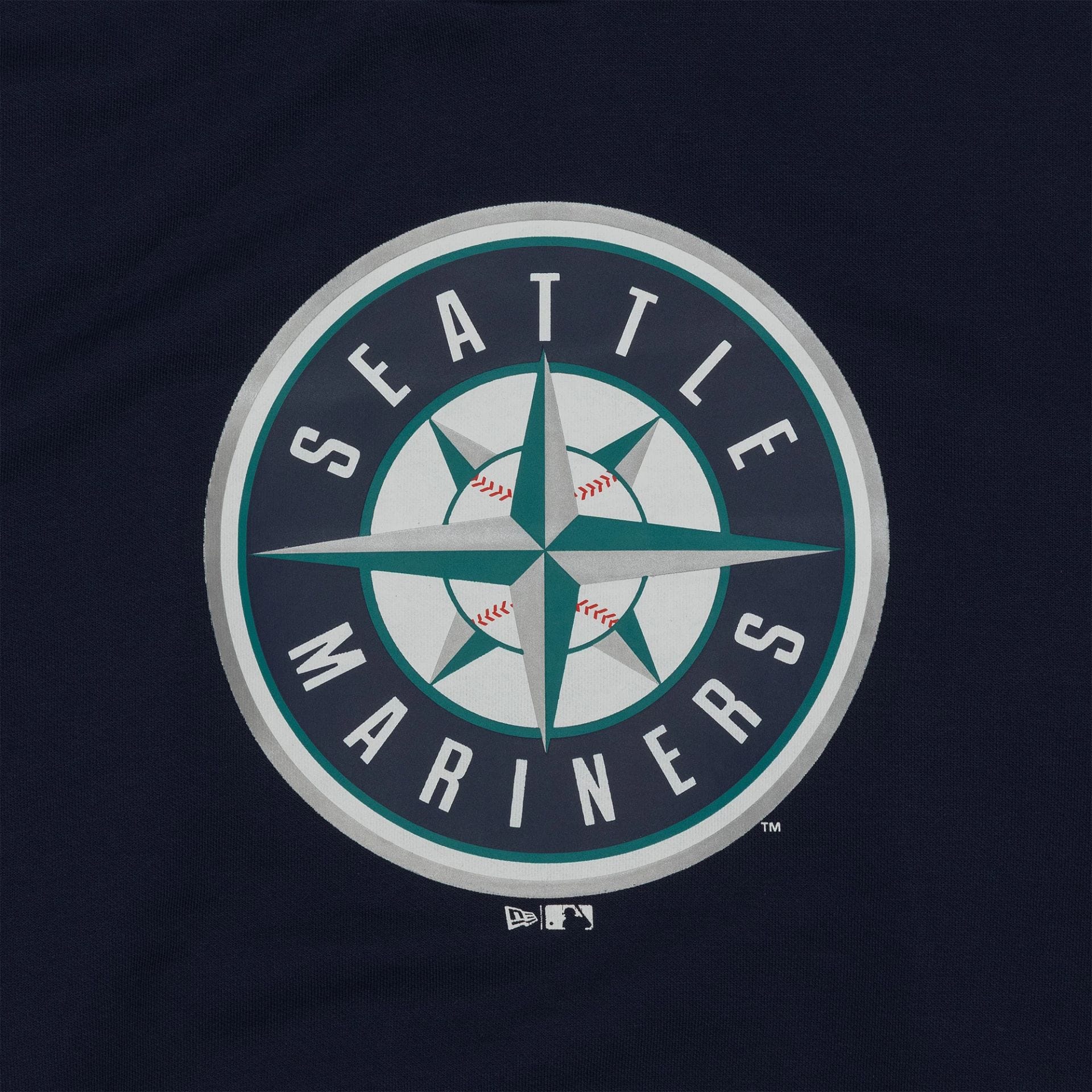 The Male model is wearing Seattle Mariners MLB Regular Dark Blue Pullover Hoodie 3