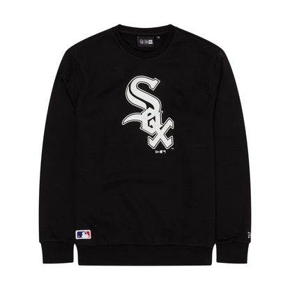 The Male model is wearing Chicago White Sox MLB Regular Black Crew Neck Sweater 1