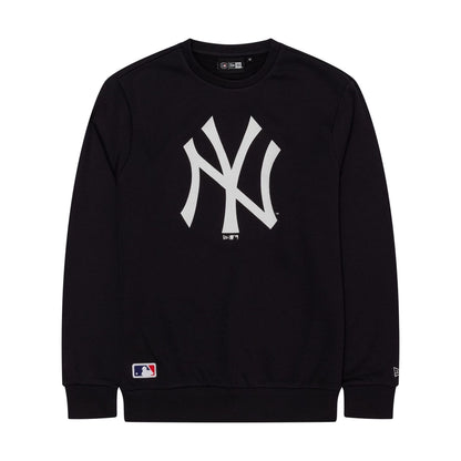 The Male model is wearing New York Yankees MLB Regular Navy Crew Neck Sweater 1