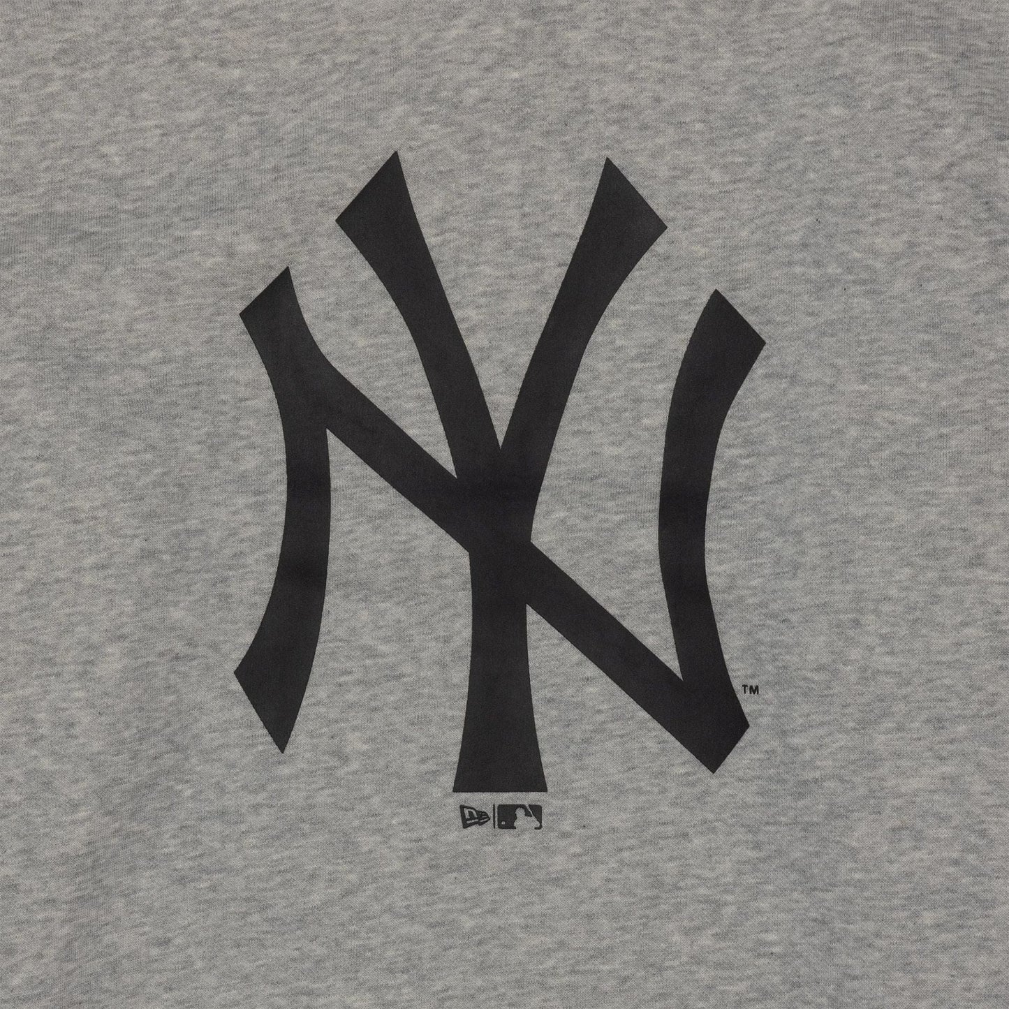 The Male model is wearing New York Yankees MLB Regular Grey Crew Neck Sweater 3