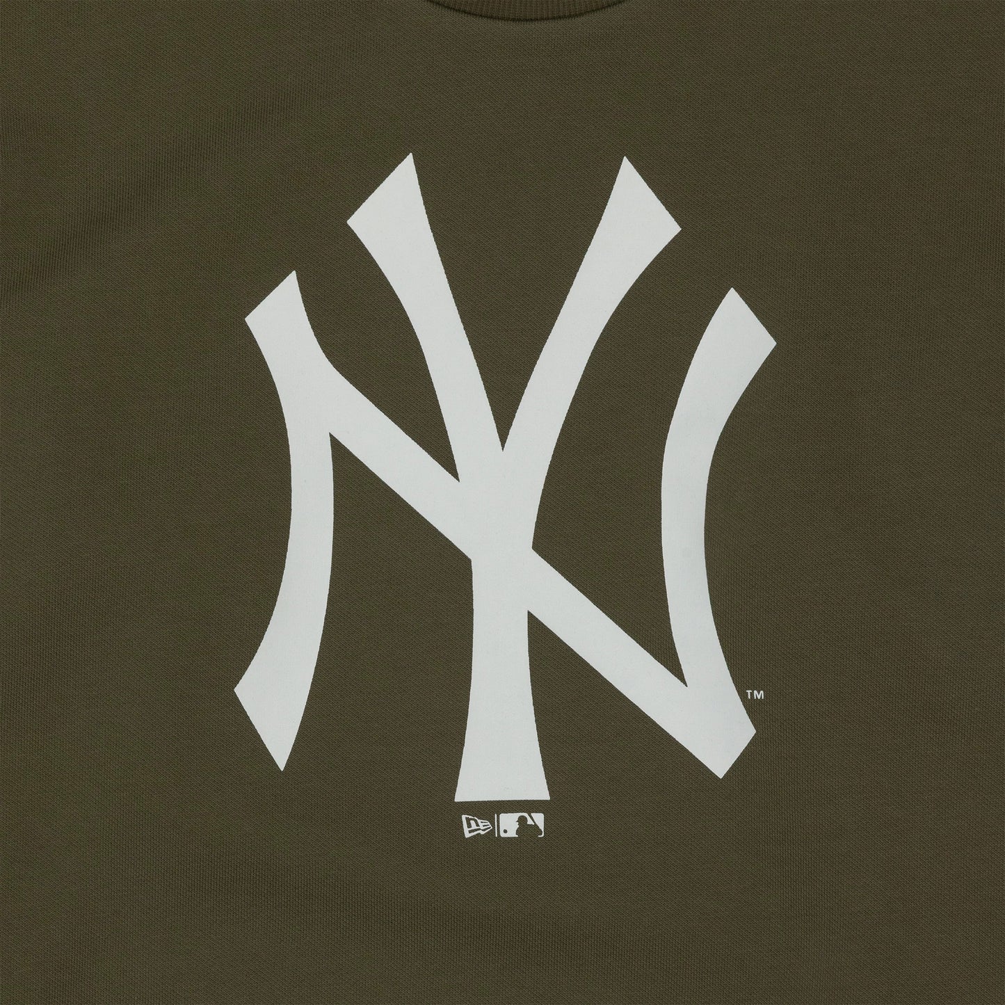 The Male model is wearing New York Yankees MLB Regular Green Crew Neck Sweater 3