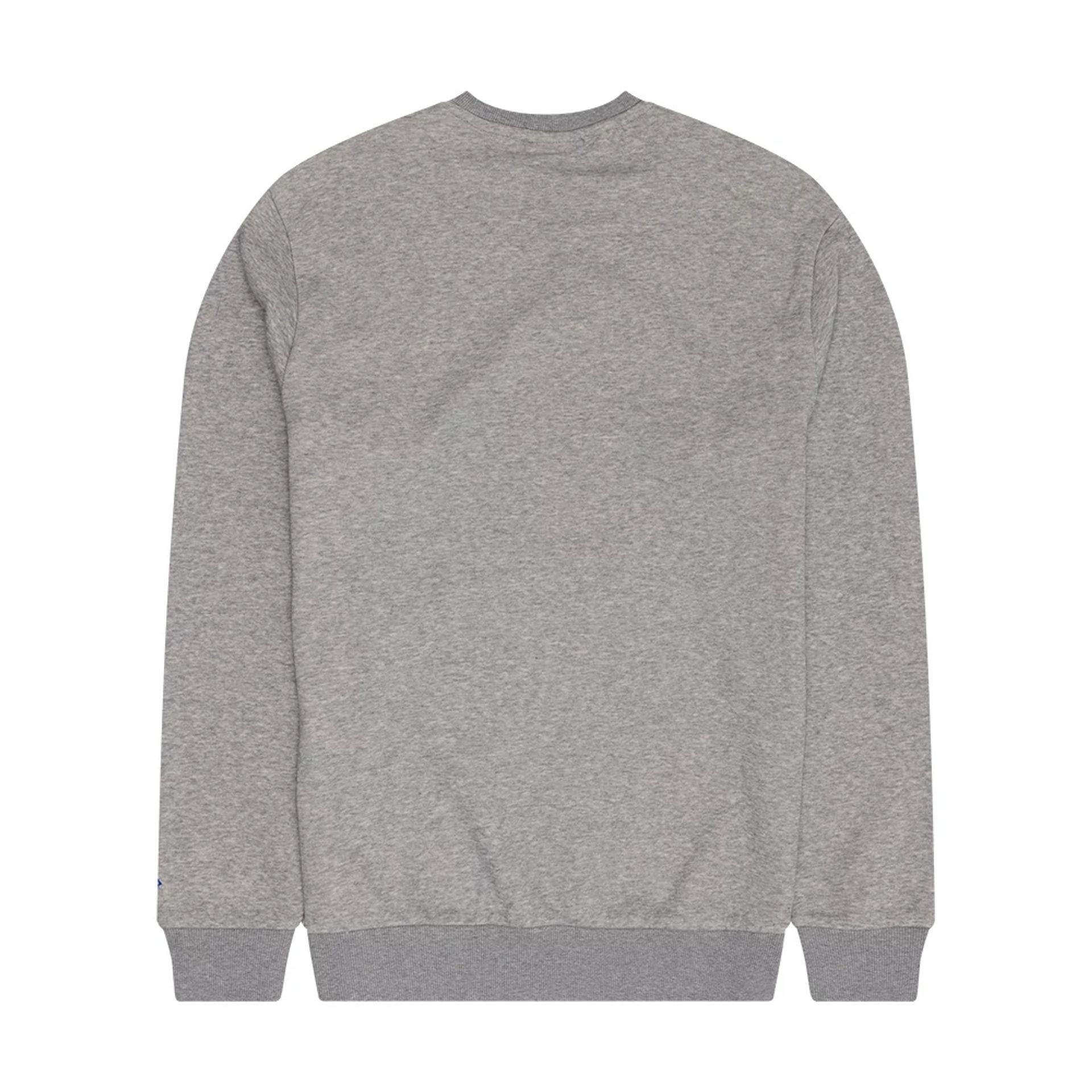 The Male model is wearing LA Dodgers MLB Grey Crew Neck Sweater 2