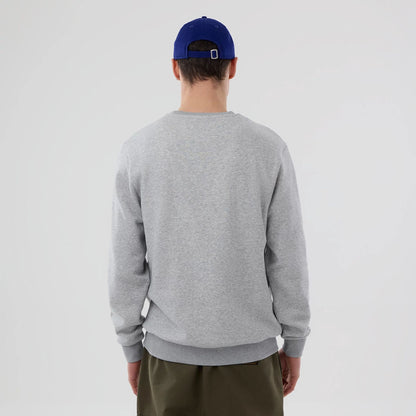 The Male model is wearing LA Dodgers MLB Grey Crew Neck Sweater 2