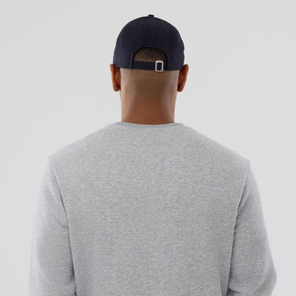 The Male model is wearing MLB Generic Logo Grey Crew Neck Sweater 7