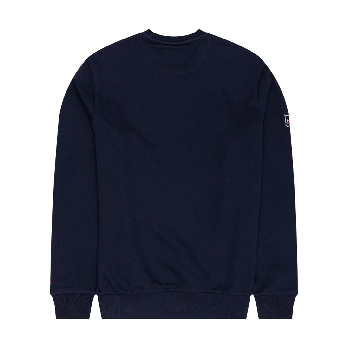 The Male model is wearing New England Patriots NFL Dark Blue Crew Neck Sweater 2
