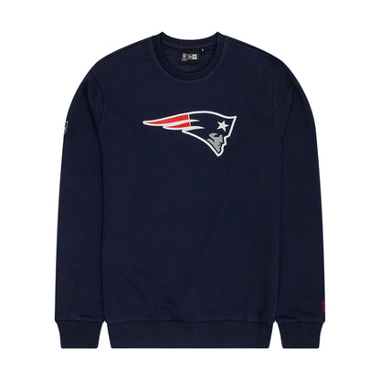 The Male model is wearing New England Patriots NFL Dark Blue Crew Neck Sweater 1