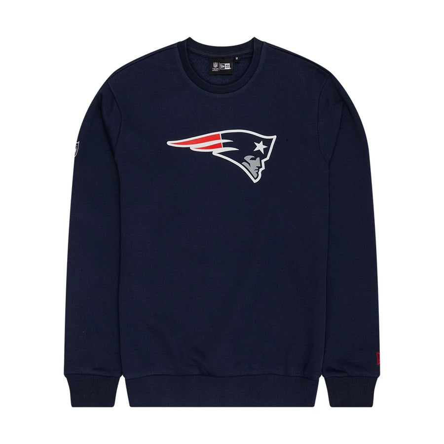 The Male model is wearing New England Patriots NFL Dark Blue Crew Neck Sweater 1