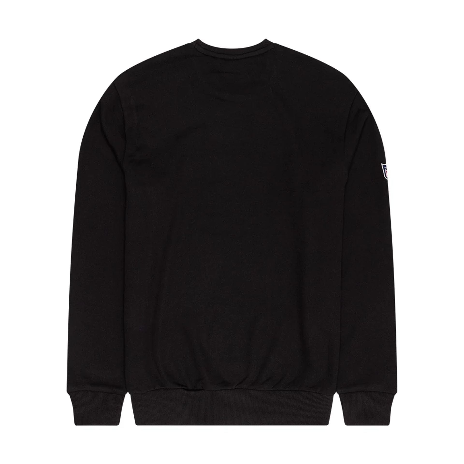 The Male model is wearing NFL Generic Logo Black Crew Neck Sweater 2