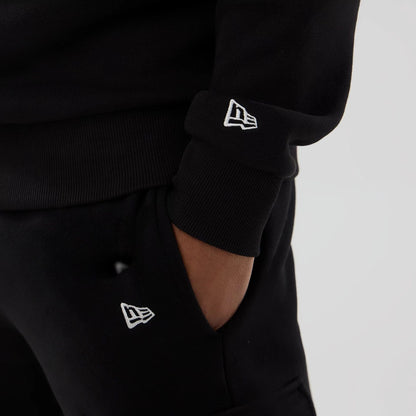 The Male model is wearing NFL Generic Logo Black Crew Neck Sweater 4