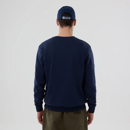 The Male model is wearing Seattle Seahawks NFL Dark Blue Crew Neck Sweater 2