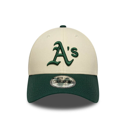 This is a Oakland Athletics Colour Block Cream 9FORTY Adjustable Cap 2