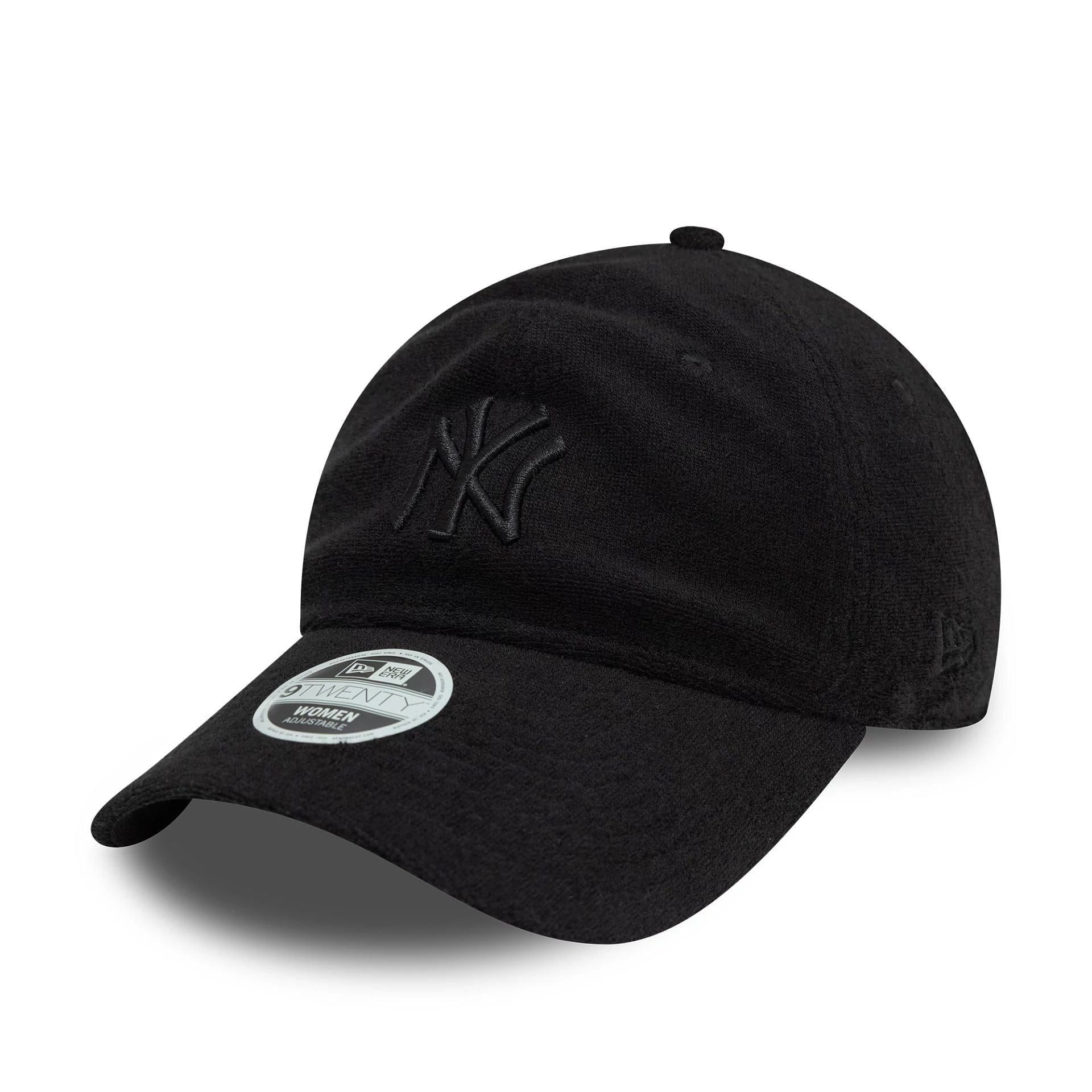 This is a New York Yankees Womens Towelling Black 9TWENTY Adjustable Cap 1