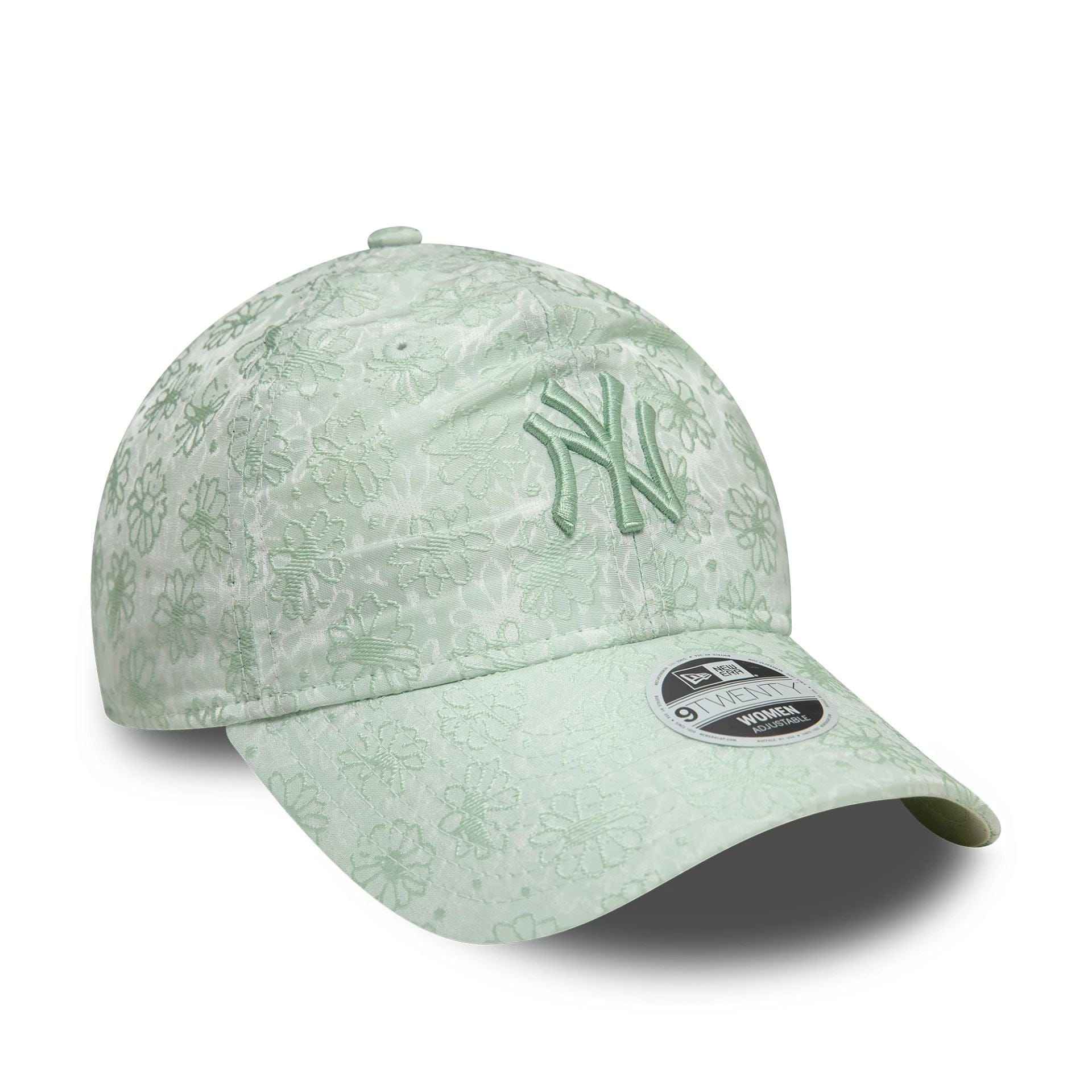 This is a New York Yankees Womens Floral Pastel Green 9TWENTY Adjustable Cap 3