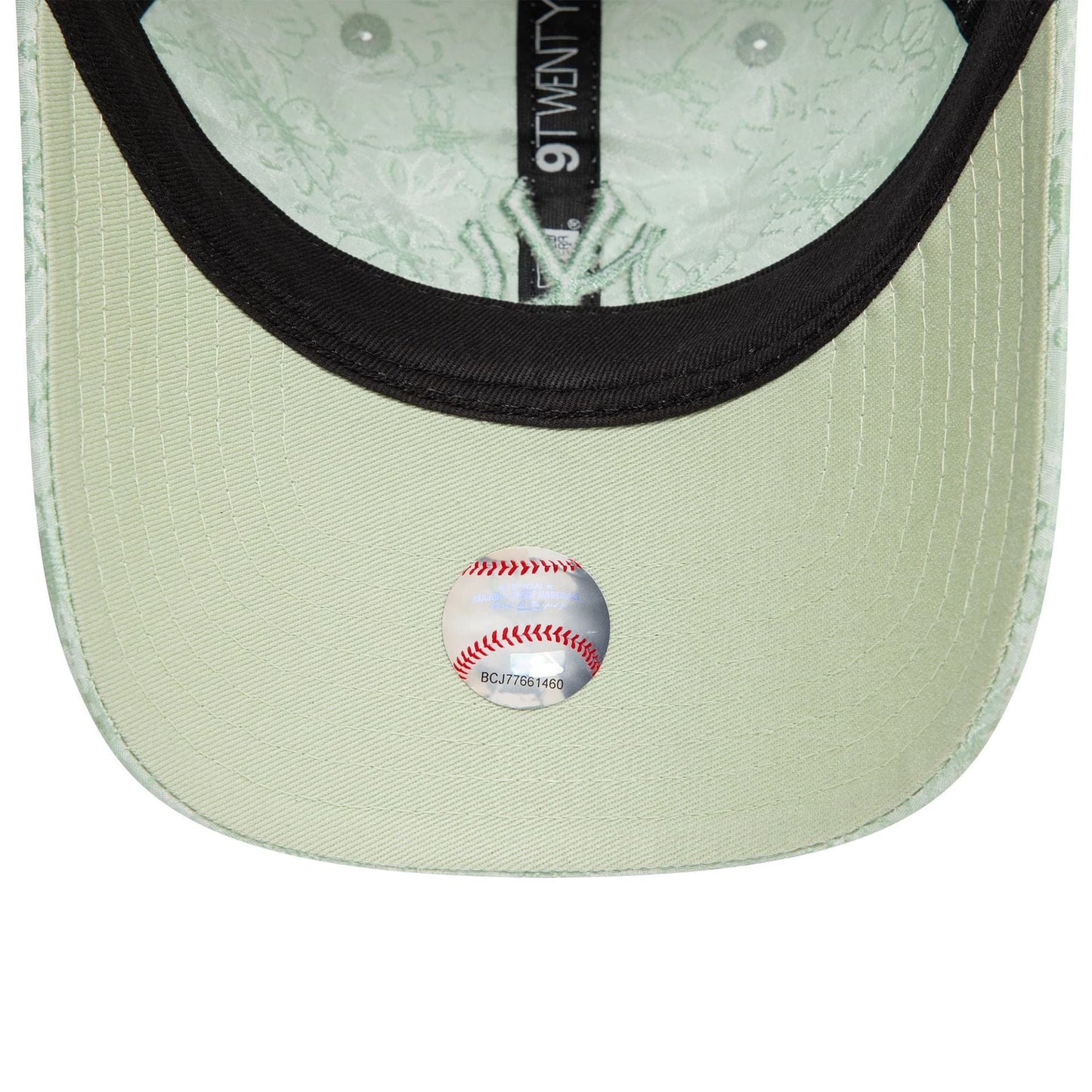 This is a New York Yankees Womens Floral Pastel Green 9TWENTY Adjustable Cap 5