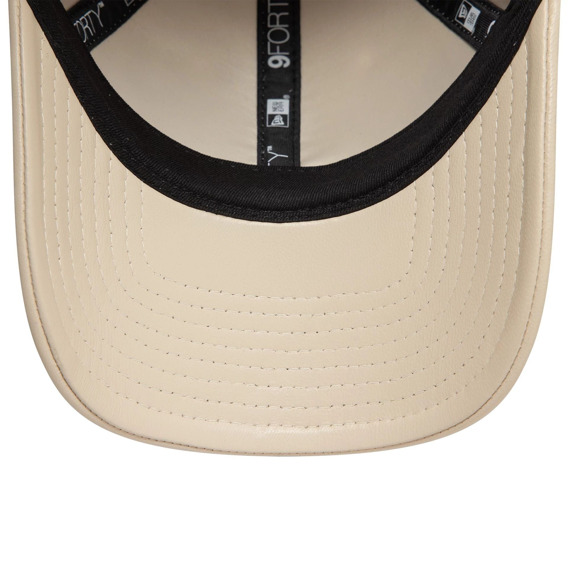 This is a New York Yankees Womens Leather Cream 9FORTY Adjustable Cap 6