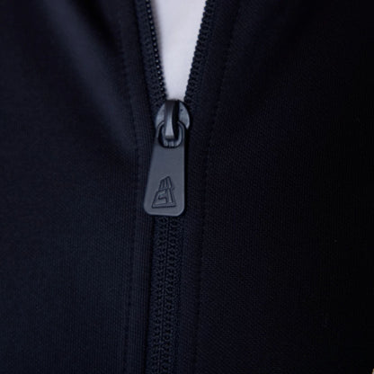 The Male model is wearing New York Yankees MLB Track Top Navy Track Jacket 4