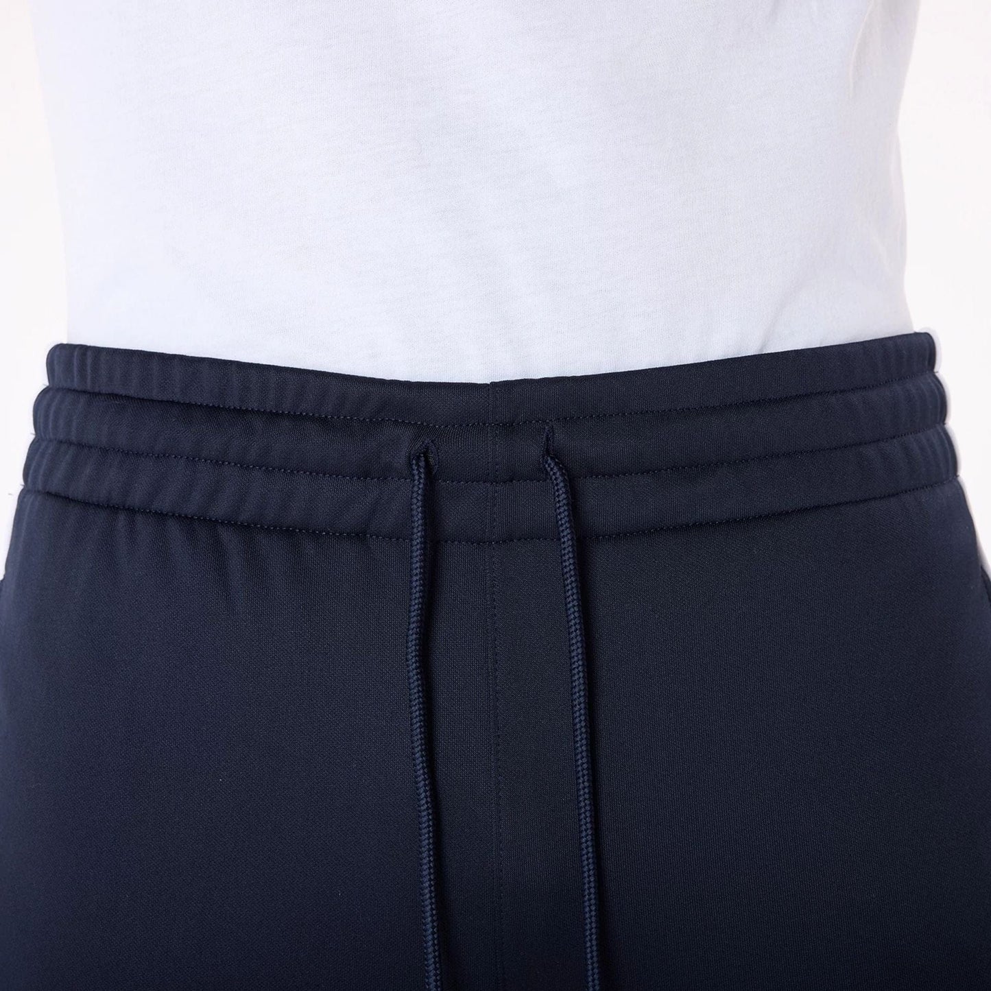 The Male model is wearing New York Yankees MLB Track Pants Navy Fleece Joggers 5