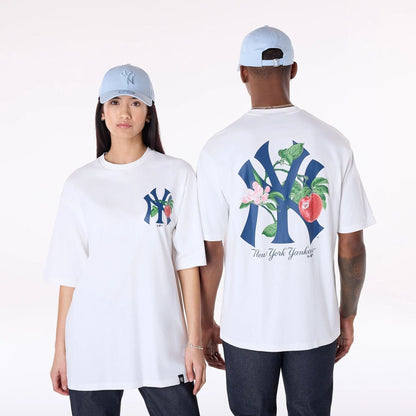 The Male model is wearing New York Yankees MLB Fruit Open White T-Shirt 3