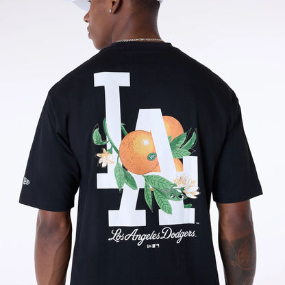 The Male model is wearing LA Dodgers MLB Fruit Black T-Shirt 4