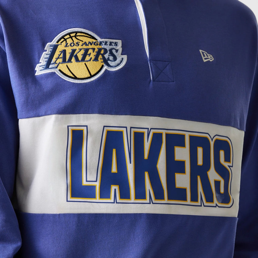 NBA Rugby LA Lakers Long Sleeve Polo NEC UK