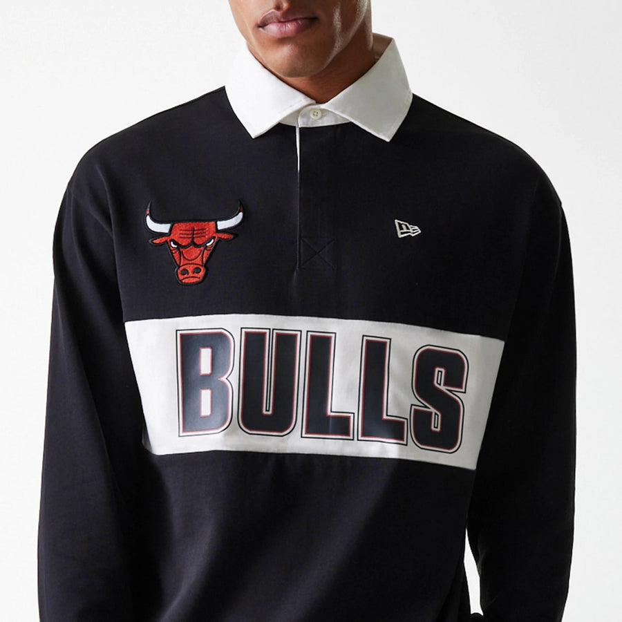 NBA Rugby Chicago Bulls Long Sleeve Polo NEC UK