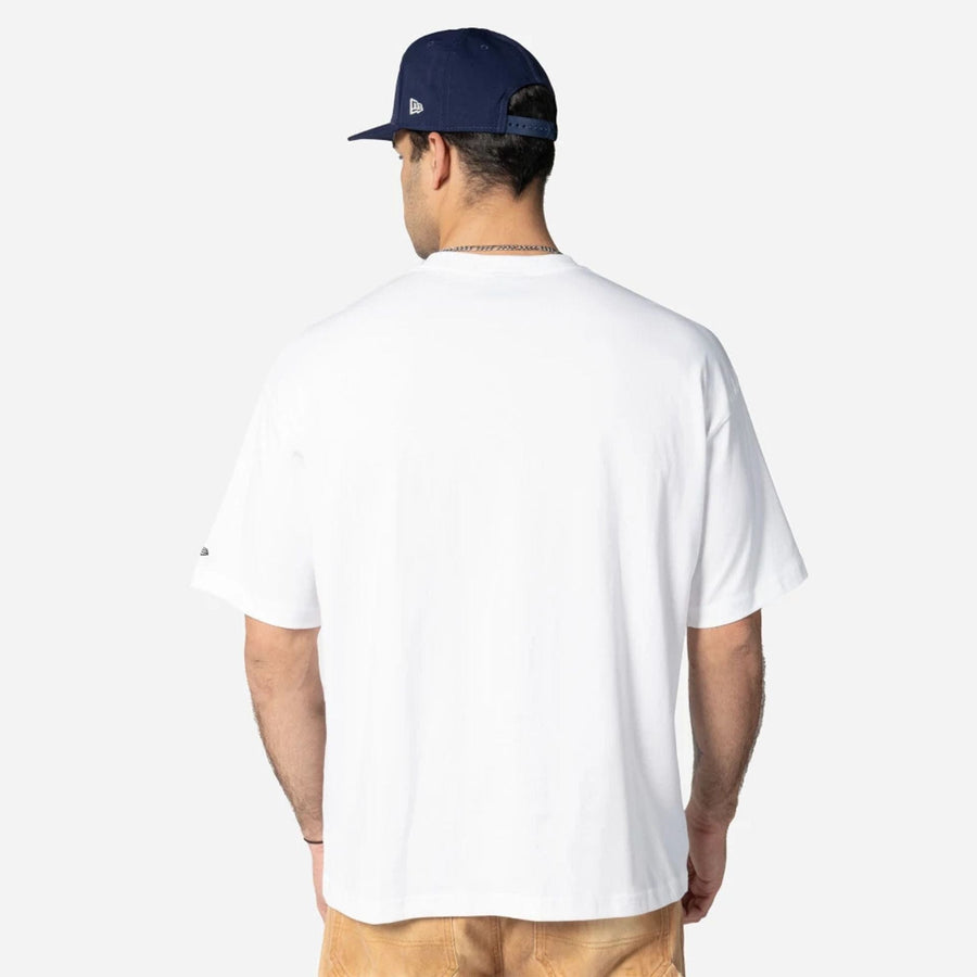 The Male model is wearing MLB Dueling Logos Toronto Blue Jays VS Philadelphia Phillies Sport Classic White T-Shirt 5