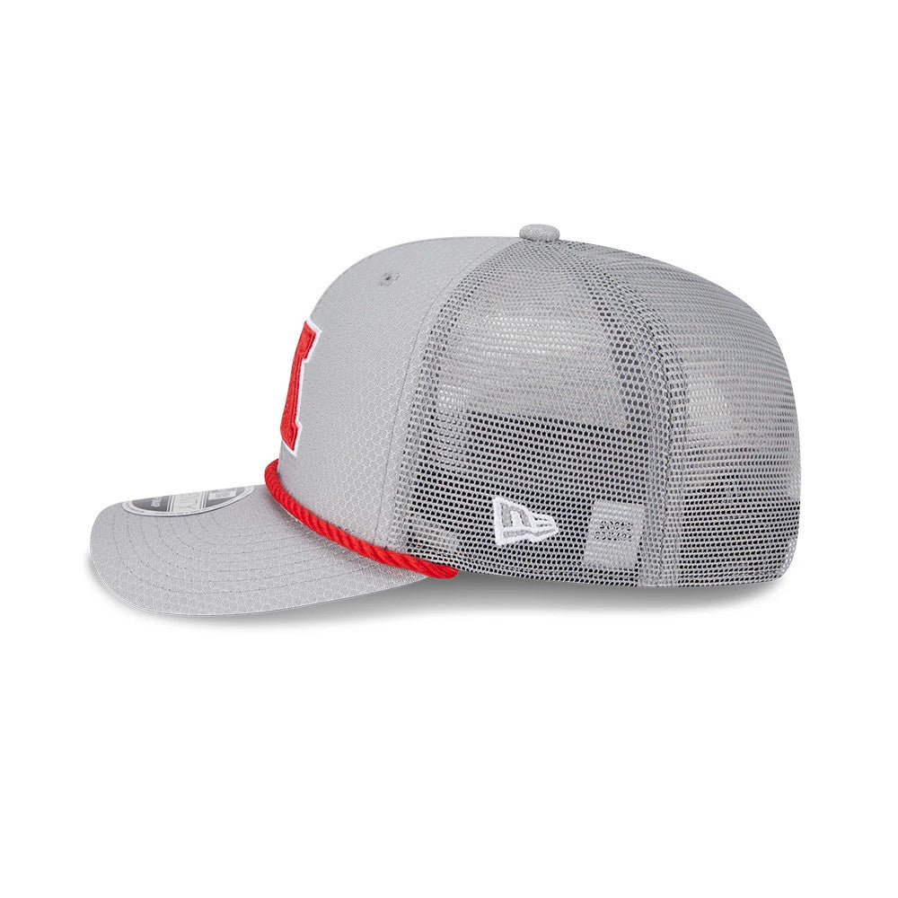 Pictured is this NFL Pro Bowl 2025 AFC Logo 9SEVENTY Trucker Stretch Snap Adjustable cap in grey. 4