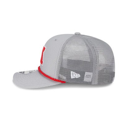 Pictured is this NFL Pro Bowl 2025 AFC Logo 9SEVENTY Trucker Stretch Snap Adjustable cap in grey. 4