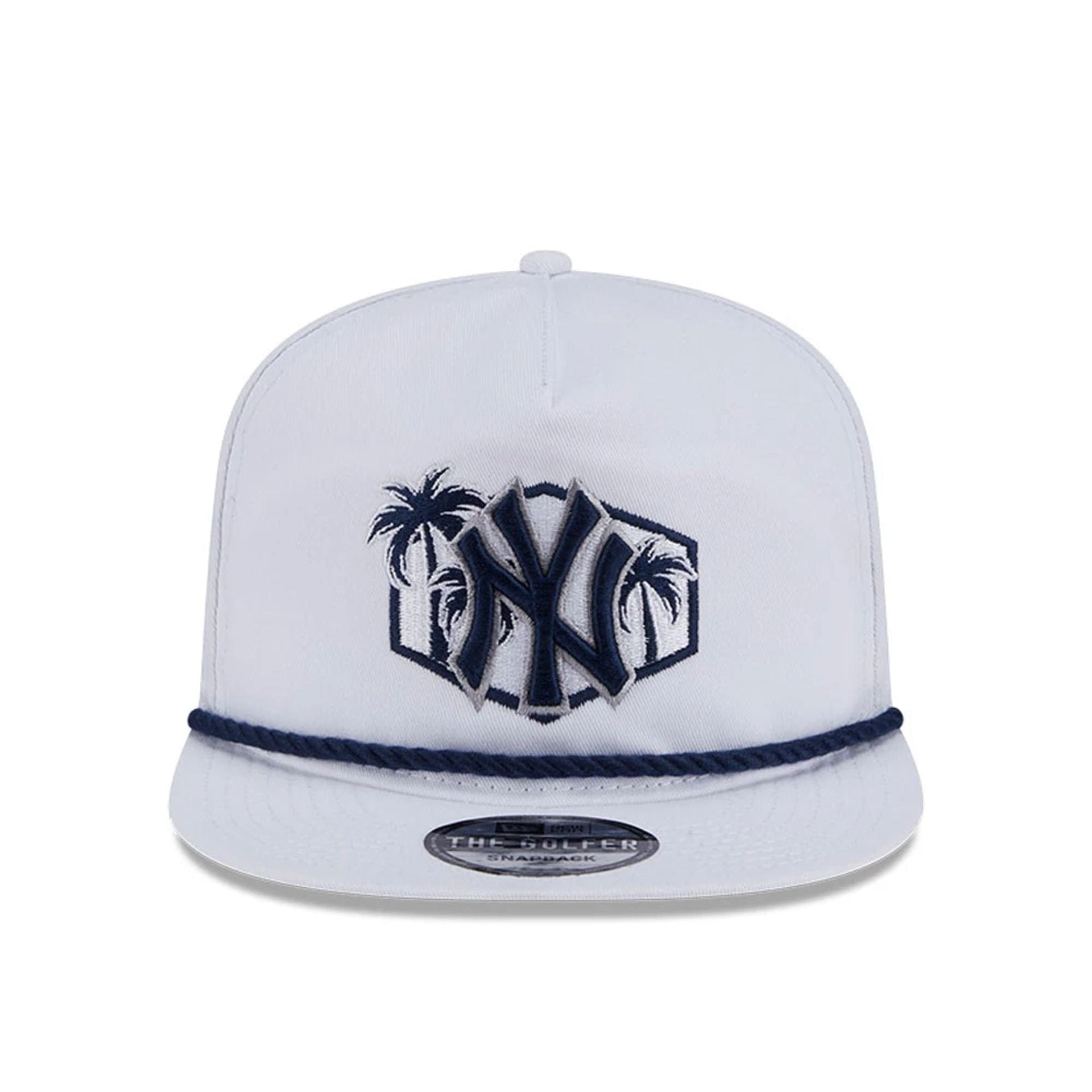 This is a New York Yankees Spring Training Fan Pack 2025 White Golfer Adjustable Cap 4