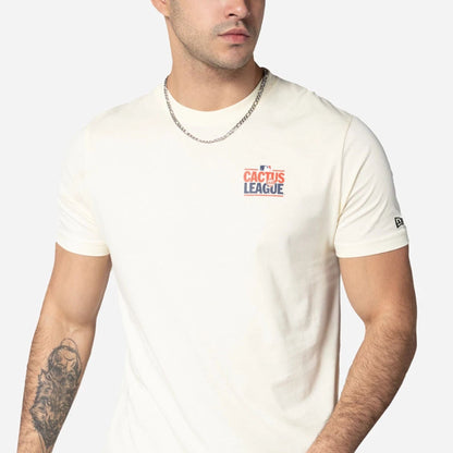 The Male model is wearing Cactus League Spring Training 2025 Cream T-Shirt 3
