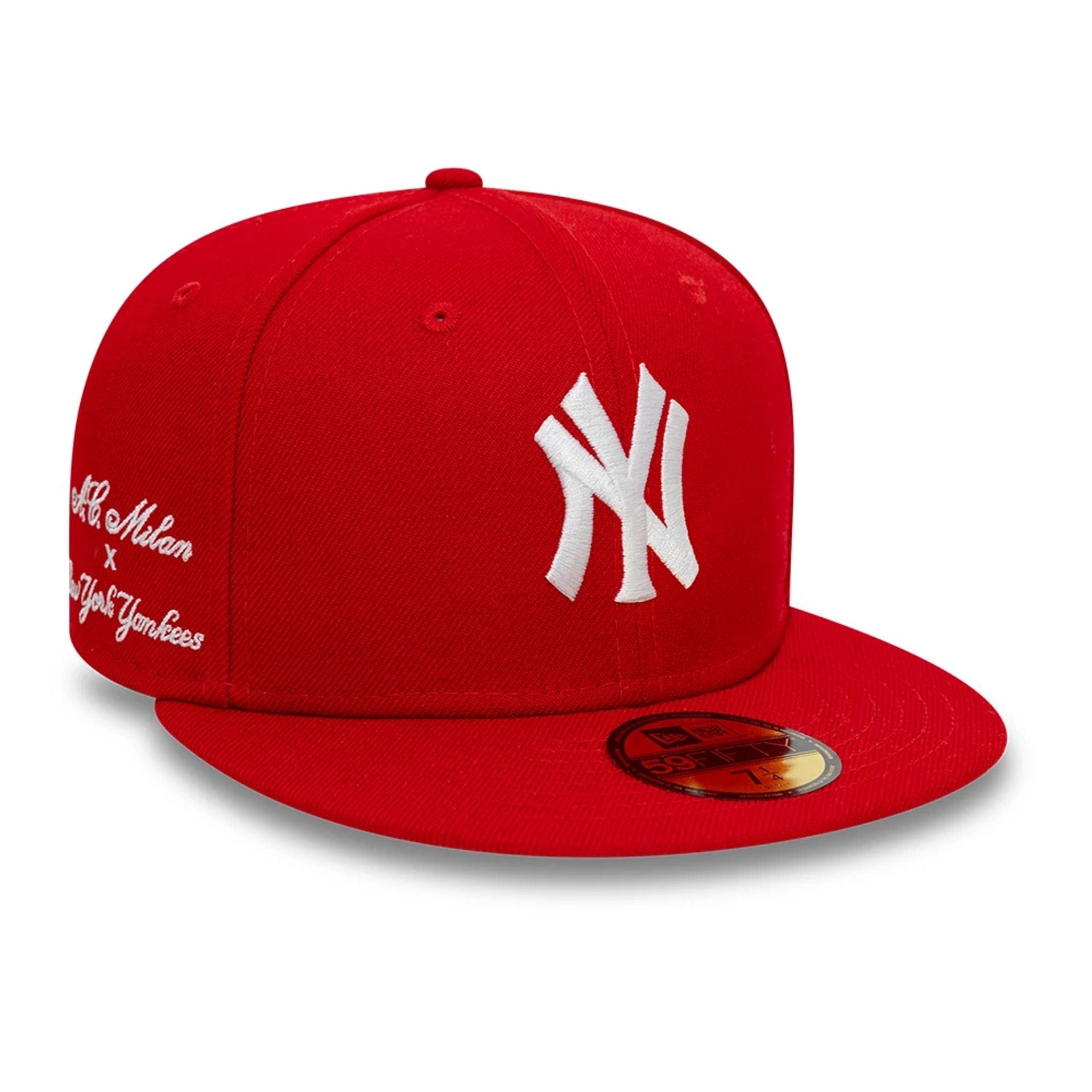 AC Milan x New York Yankees Red 59FIFTY Fitted Cap | New Era Cap UK