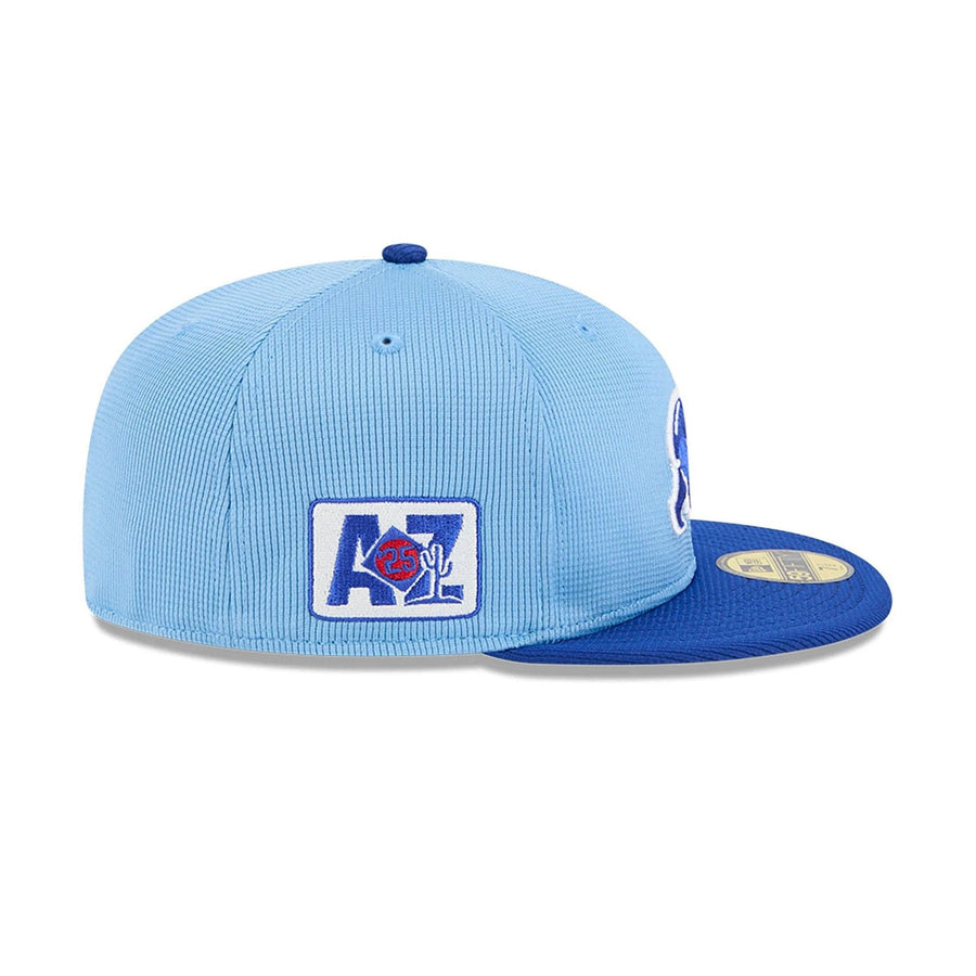This is a Chicago Cubs Spring Training 2025 Light Blue 59FIFTY Fitted Cap 6