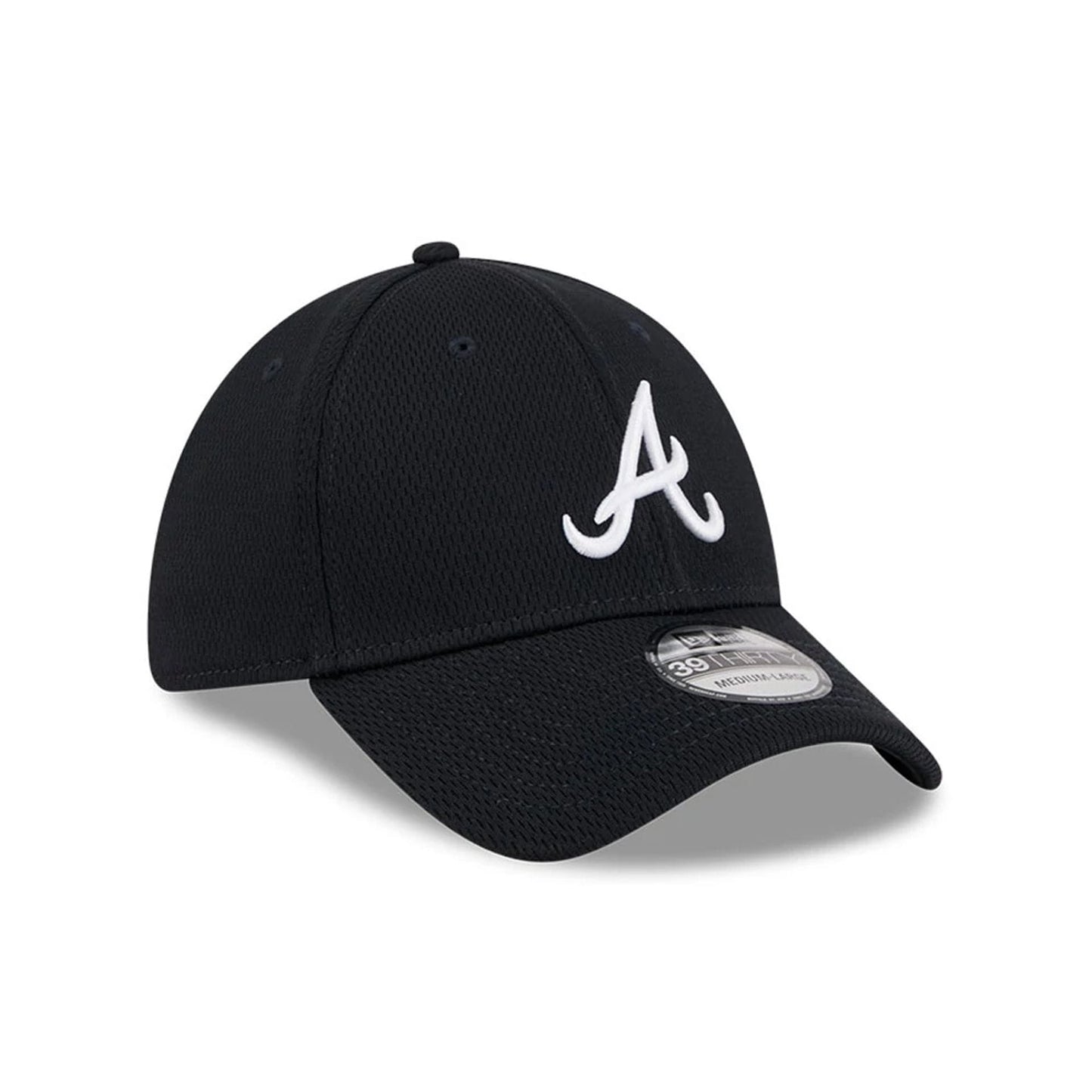 Pictured is this MLB Evergreen Atlanta Braves 39THIRTY Stretch Fit cap in navy. 3